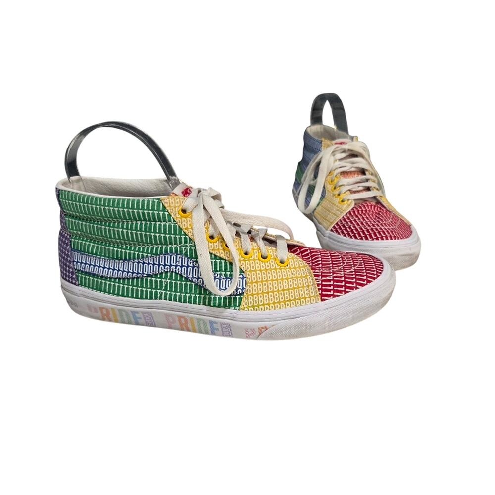 Vans Sk8-Mid 'Pride' Multi-Color Unisex Sneaker Men's 8 Woman's 9.5